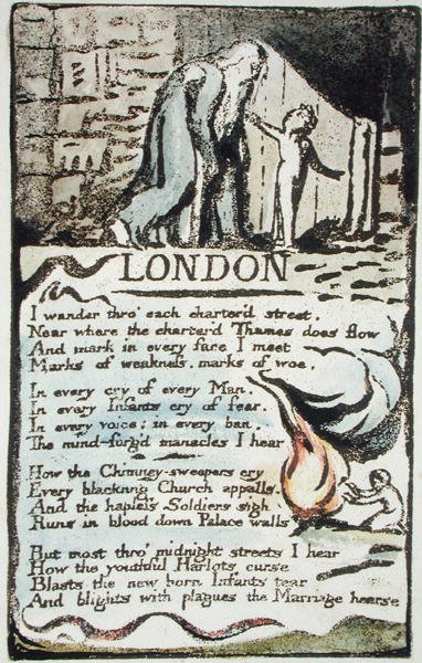 London, plate 51 (Bentley 46) from Songs of Innocence and of Experience (Bentley Copy L) 1789-94 by William Blake